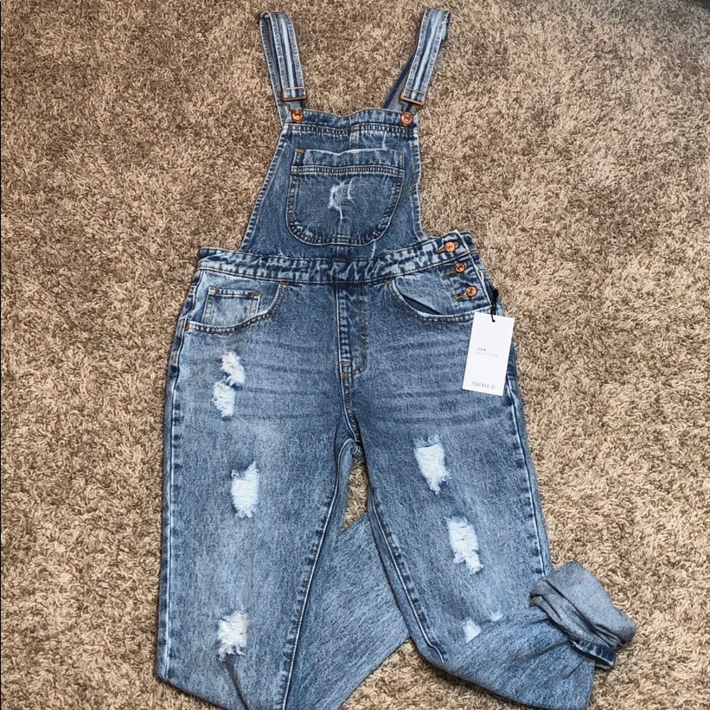 Long overalls Medium Wash Distressed Size 24